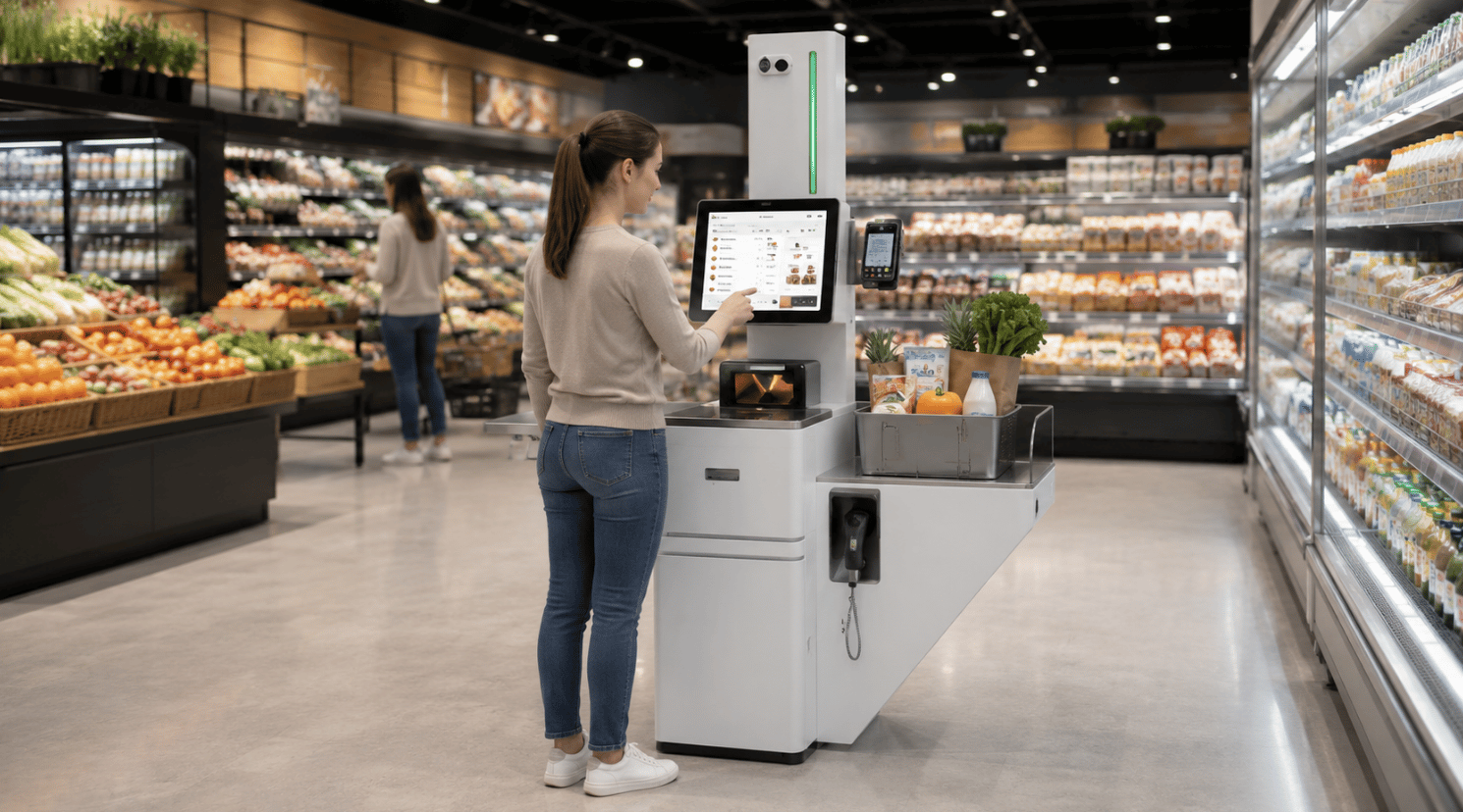 Een apart self-checkoutstation