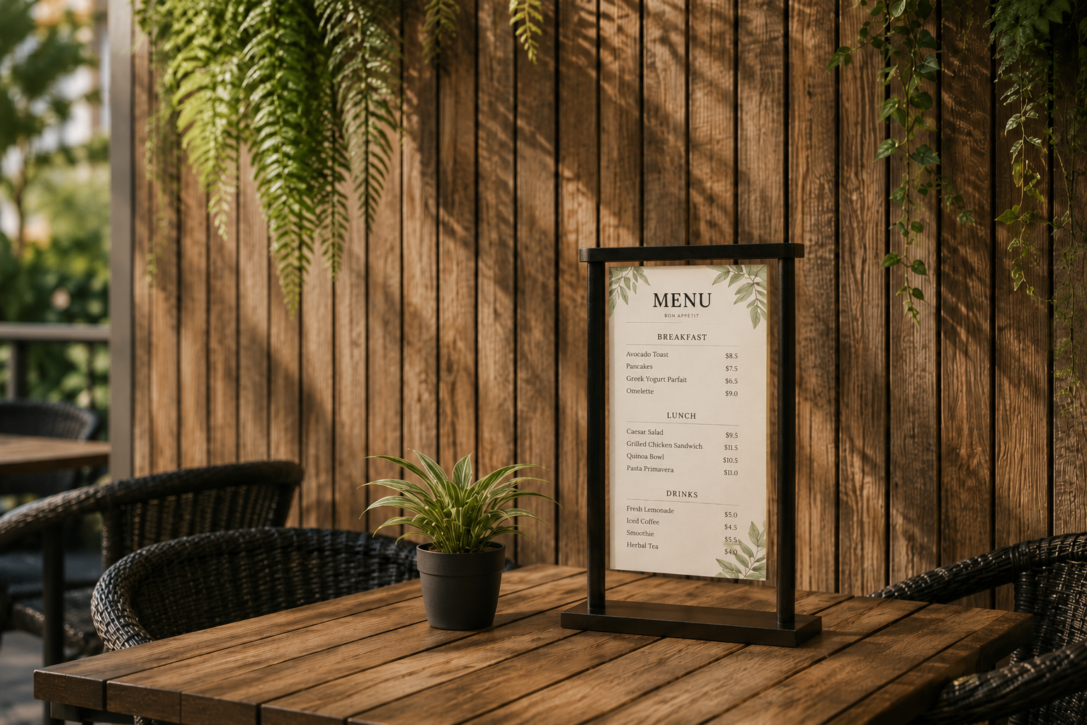 Electronic Tabletop Menu