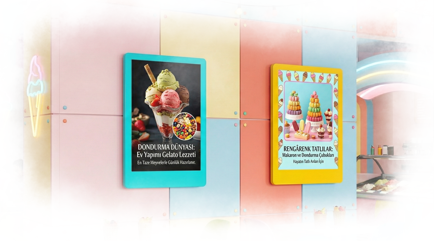 Ein Display für Menüs und Aktionen
